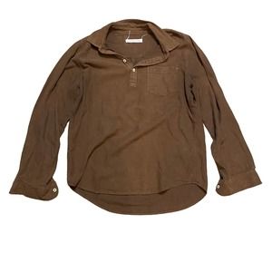 Outerknown Popover Flannel Pocket Long Sleeve Shirt Men's Size M